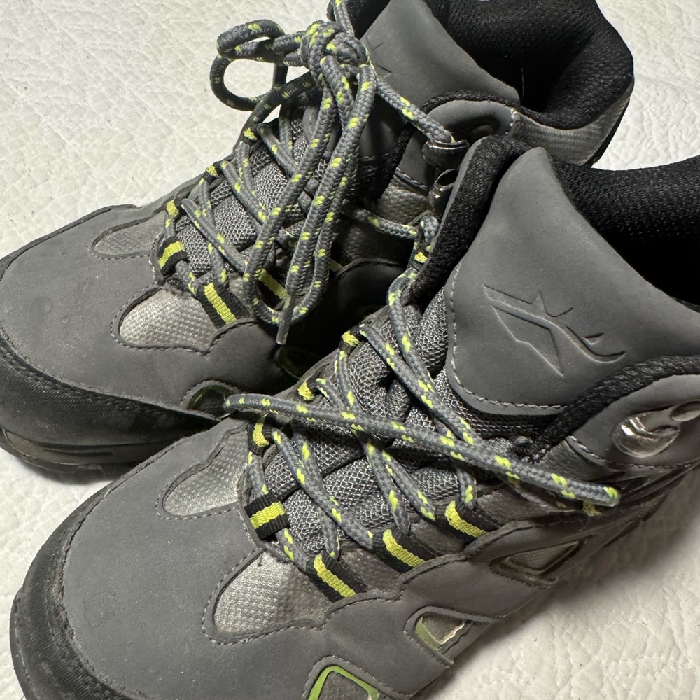 DREW boys grey and Green hiking boots